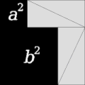 Proof by rearrangement of Pythagoras's theorem