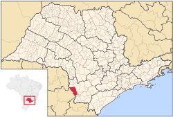 Localização de Itararé em São Paulo