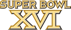 Logo des Super Bowl XVI