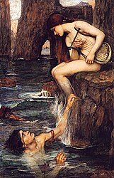 La sirena (c. 1900) per John William Waterhouse