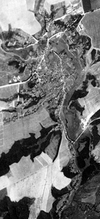 Спутниковая съёмка села Коржи. 1966 год