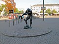 Skulptur Berserker auf dem Marktplatz in Darmstadt