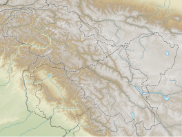 Map showing the location of Machoi Glacier