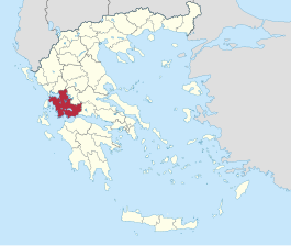 Locatie van het departement Etoloakarnania