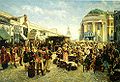 Staraya Square. Flea market. By V.Pozdneev, 1890