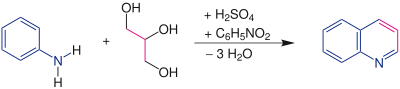 Reaktionsschema Skraup-Synthese