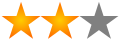 Logo représentant 2 étoiles or et 1 étoile grise