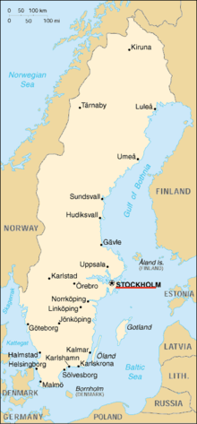 Location of Stockholm