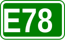 Zeichen der Europastraße 78