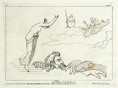 Ilustración para la Ilíada, de Flaxman.