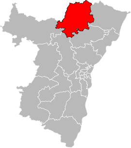 Situation of the canton of Reichshoffen in the department of Bas-Rhin