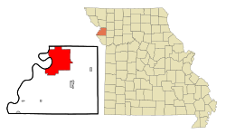 Location in the state of Missouri