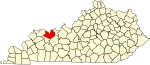 State map highlighting Daviess County