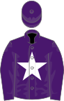 Purple, white star, purple cap