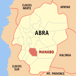 Map of Abra with Manabo highlighted