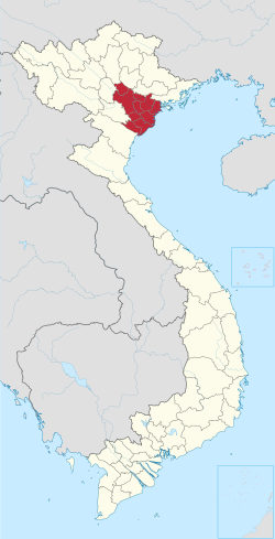 Locaki region Delta Sungai Merah di Vietnam