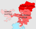 Karta trodiobe Austrije