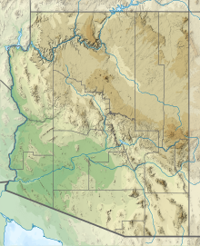 A map of the United States showing the location of the Baboquivari Peak Wilderness