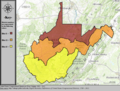 Districts de Virginie-Occidentale de 2002 à 2013.