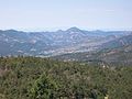 La vallée de l'Ouvèze depuis le col du Perty dans la Drôme.