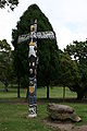 A Canadian totem pole located in the southern corner of the park