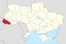 ที่ตั้งแคว้นซาการ์ปัจจาในประเทศยูเครน