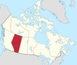 Kaart van Alberta