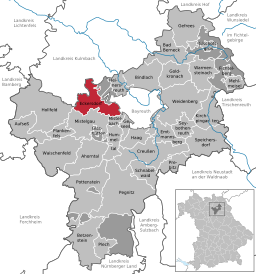 Läget för Eckersdorf i Landkreis Bayreuth