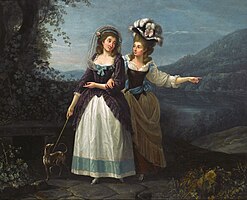 Aleksandra et Izabela Potocki au lac d'Albano.