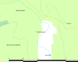 Mapa obce Tournavaux