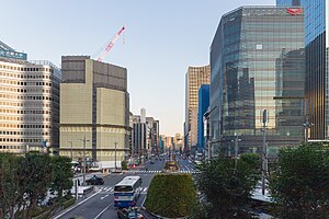 東京駅八重洲口から見た八重洲通り