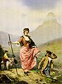 16997. P.Z., Farbdruck des Gemäldes «L’Alpinisme» von Marie-Félix Hippolyte Lucas (1854–1925), seinerzeit im Casino de Monte Carlo