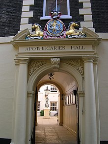 Apothecaries Hall entrance, Black Friars Lane EC4 - geograph.org.uk - 1271897.jpg