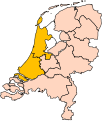 Les dues províncies d'Holanda Meridional i Holanda Septentrional, dins dels Països Baixos.