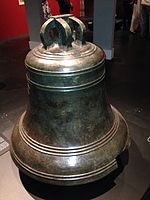 Due to irreparable cracking of the bell (bottom right of the photograph), it was placed in storage until 1937 when it was donated to the Raffles Museum, now the National Museum of Singapore