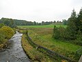 The River Lugar with Taringzean Castle to the right