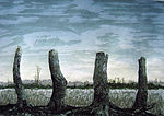 krepierte Landschaft, Siebdruck (22 Farben), 1984
