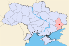 Donetsk trên bản đồ Ukraina