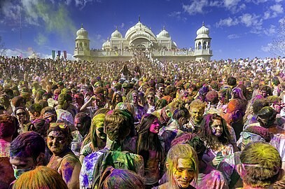 The Holi Festival in March 2013 at the Sri Sri Radha Krishna Temple in Utah County, Utah