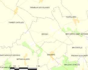 Poziția localității Vérigny