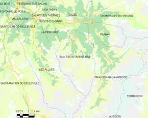 Poziția localității Saint-Bon-Tarentaise