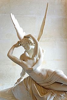 Ciwpid a Psyche gan Antonio Canova (o chwedl gan Apuleius)[2]