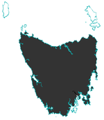 Distribución en Tasmania.[2]​