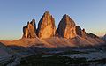 Drei Zinnen in den östlichen Dolomiten