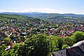 Veduta della città di Wernigerode dalla terrazza del castello.