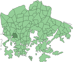 Position of Pikku Huopalahti within Helsinki