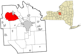 Location in Onondaga County and the state of New York.