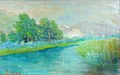 Umberto Lilloni, Paesaggio, olio su tela