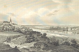 Wipfeld 1847, mit einem der ältesten Weinberge Frankens