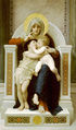 ウィリアム・アドルフ・ブグロー『聖母子と洗礼者ヨハネ』1875年。油彩、キャンバス、200 × 122 cm。個人蔵[286]。